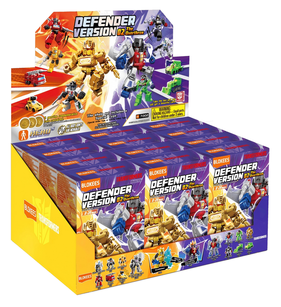 Blokees Figures PDQ (12 in 1) (Blind box)- Transformers Galaxy Version Defender 02 - The Overthrow