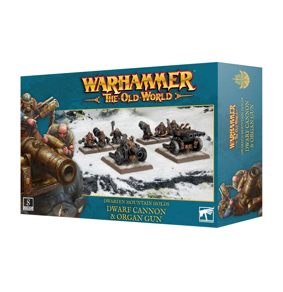 Warhammer The Old World: Dwarfen Mountain Holds Dwarf Cannon & Organ Gun