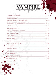 Vampire: The Masquerade RPG 5E: Expanded Character Sheet Journal