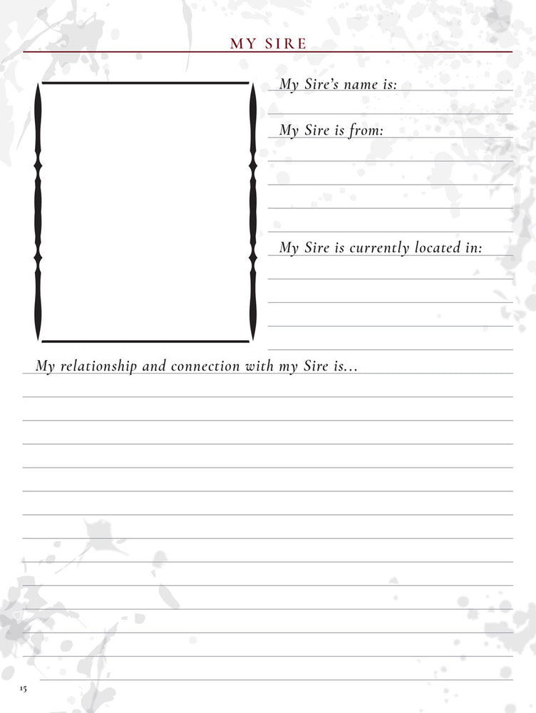 Vampire: The Masquerade RPG 5E: Expanded Character Sheet Journal