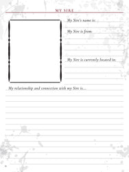 Vampire: The Masquerade RPG 5E: Expanded Character Sheet Journal