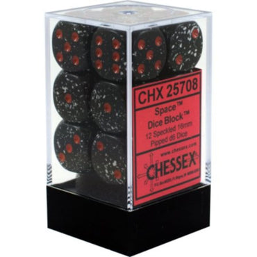 Chessex: 16mm d6 (12) Speckled Space Block