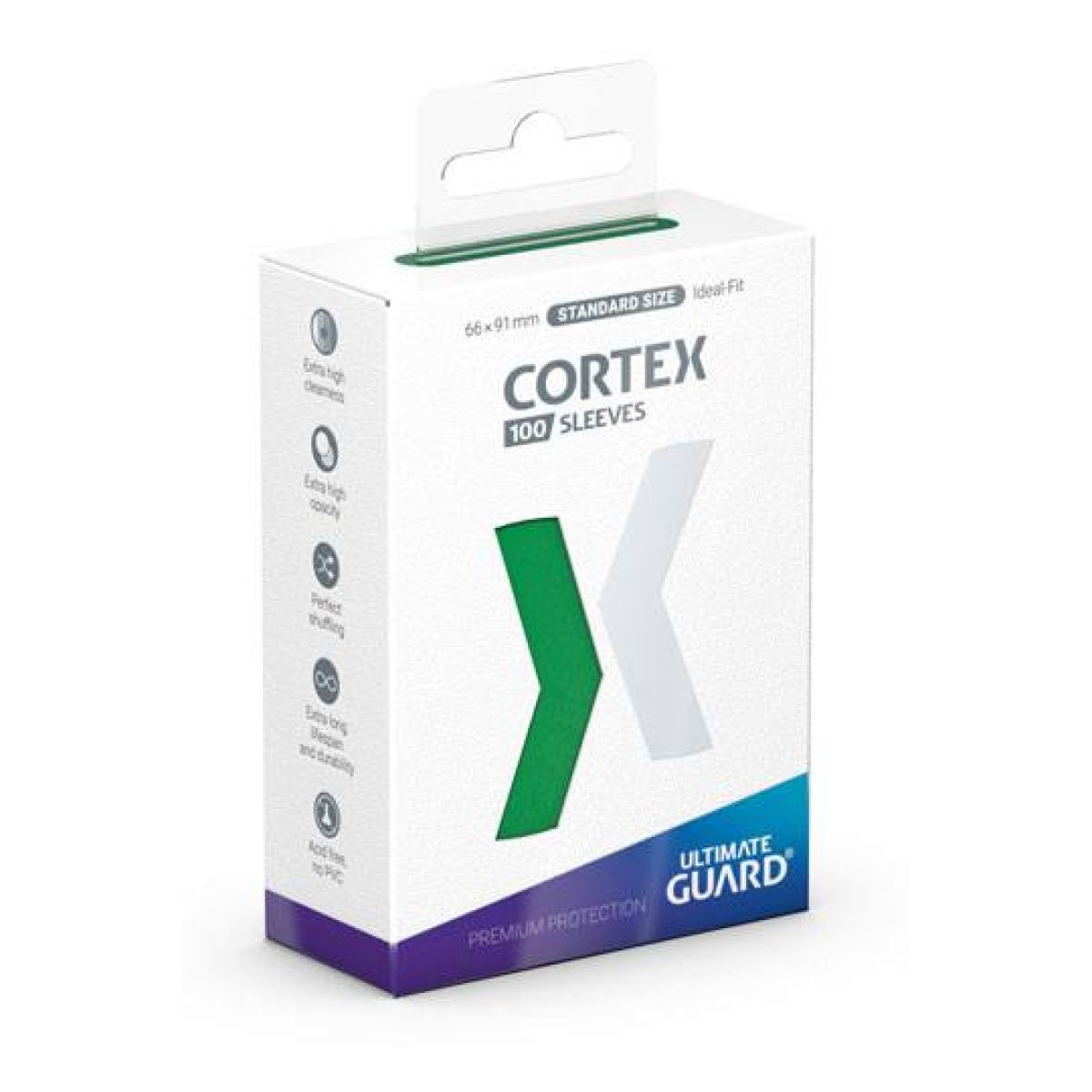 Ultimate Guard: Cortex Sleeves STD 66 x 91mm GREEN (100)