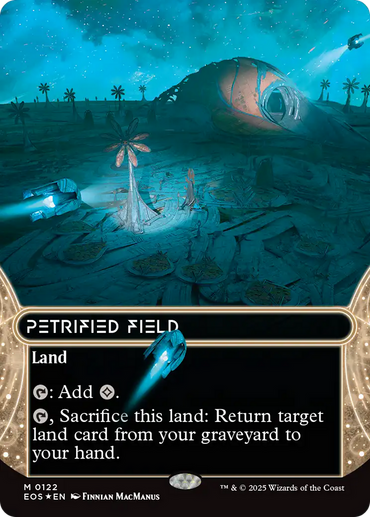 Petrified Field (0122) (Borderless) (Galaxy Foil) [Edge of Eternities: Stellar Sights]
