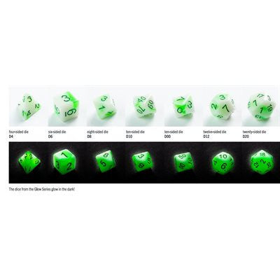 Gamegenic Glow Series - Venom Stones - RPG Dice Set (7 pcs)