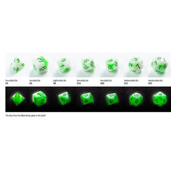 Gamegenic Glow Series - Venom Stones - RPG Dice Set (7 pcs)