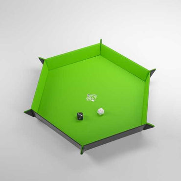 Gamegenic: Magnetic Dice Tray - Hexagonal (Black/Green)