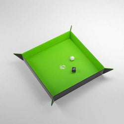 Gamegenic: Magnetic Dice Tray - Square (Black/Green)