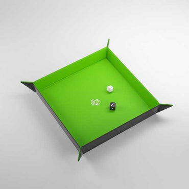Gamegenic: Magnetic Dice Tray - Square (Black/Green)