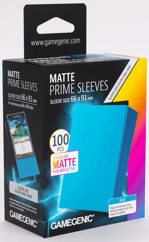 Gamegenic: Matte Prime Card Sleeves BLUE (66mm x 91mm) (100 Sleeves Per Pack)