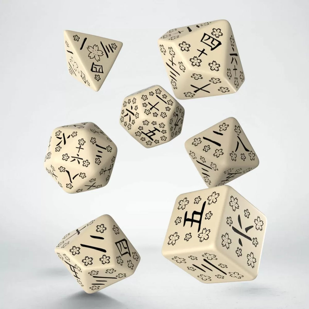 Q Workshop - Japanese Dice Set: Last Words Stone Dice Set 7