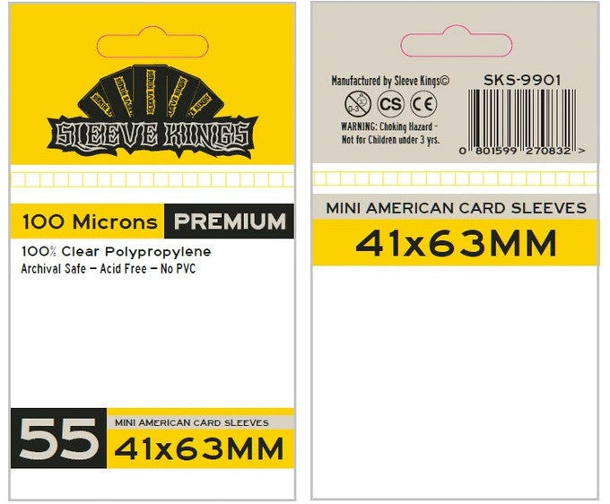 Sleeve Kings: Board Game Sleeves: Mini American 41mm x 63mm (55)