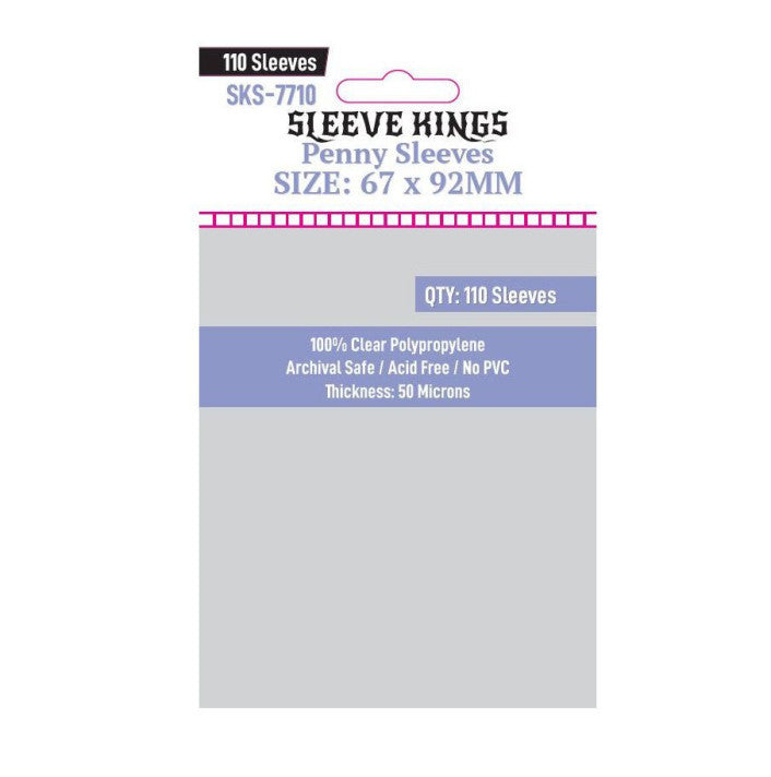 Sleeve Kings: Board Game Sleeves: Penny Card Game 67mm x 92mm (110)