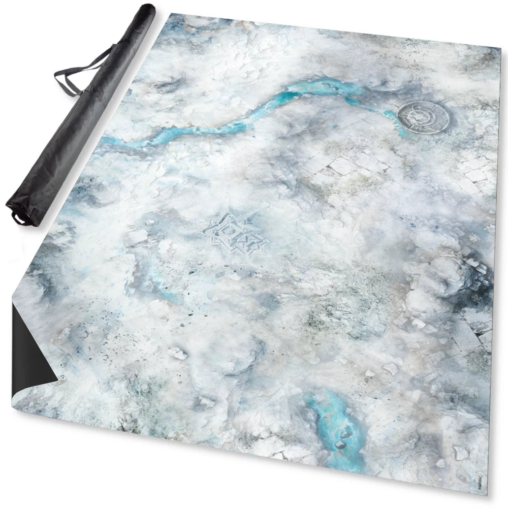 Neoprene Gaming Mat Snowfield Battle Mat 6' x 4'