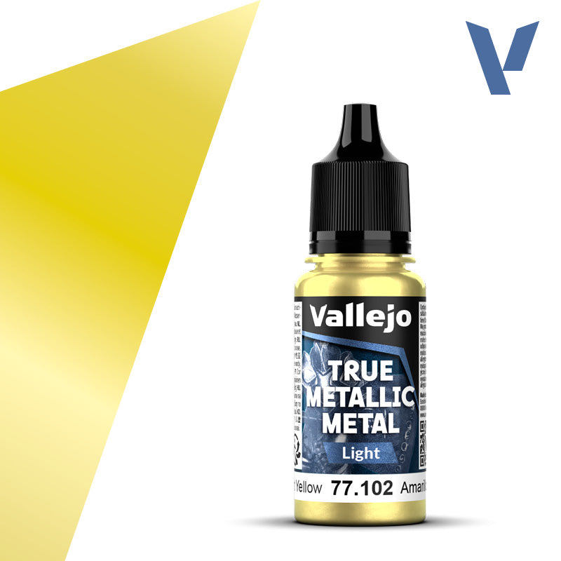Vallejo True Metallic Metal Light Radiant Yellow 18 ml