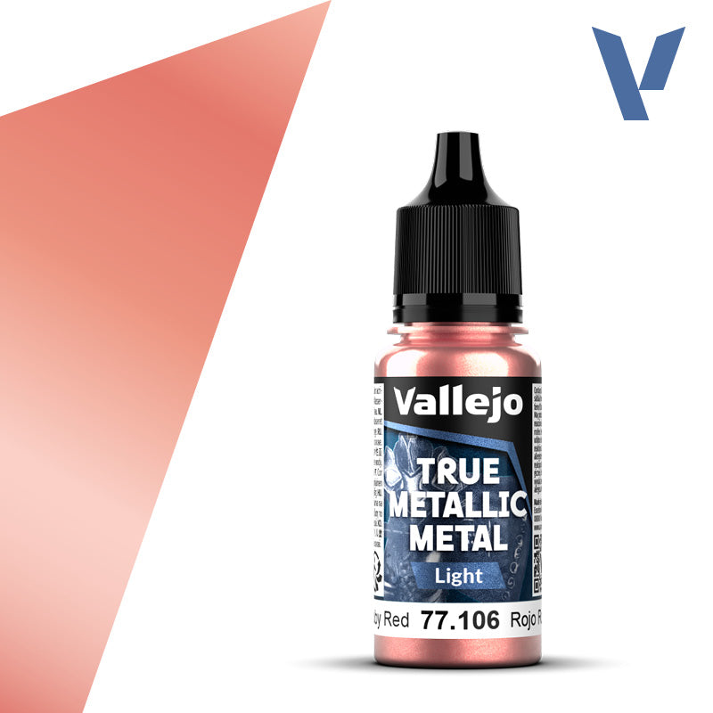 Vallejo True Metallic Metal Light Ruby Red 18 ml