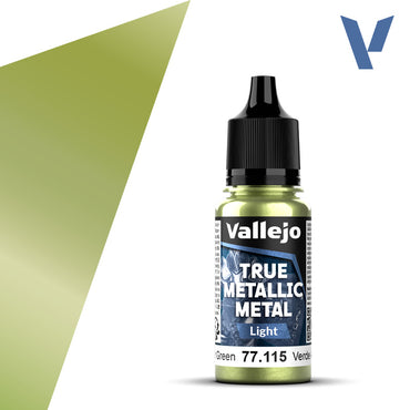 Vallejo True Metallic Metal Light Amber Green 18 ml