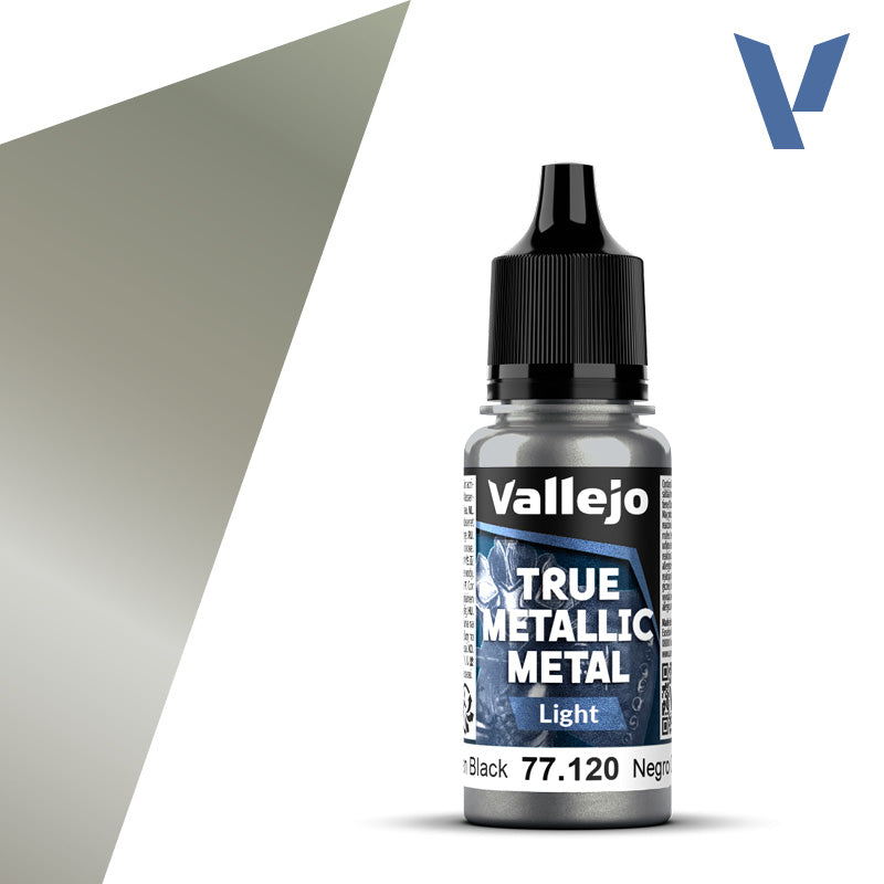 Vallejo True Metallic Metal Light Obsidian Black 18 ml