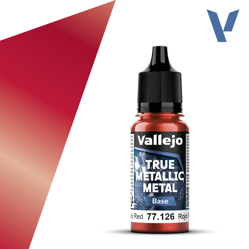 Vallejo True Metallic Metal Base Ruby Red 18 ml