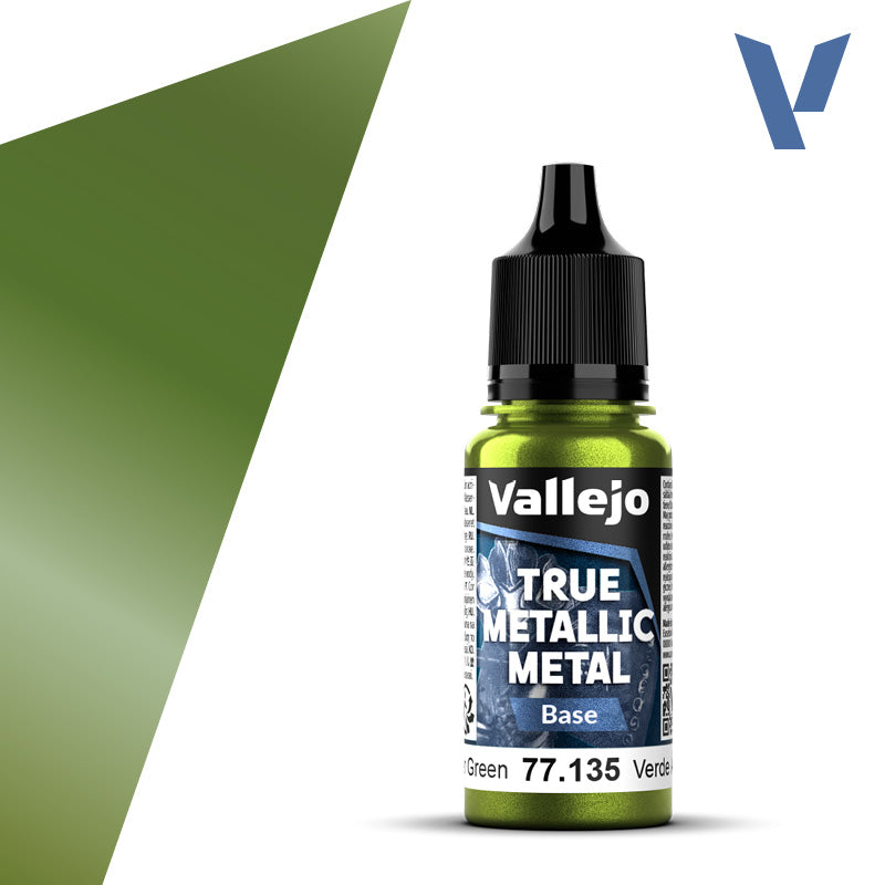 Vallejo True Metallic Metal Base Amber Green 18 ml
