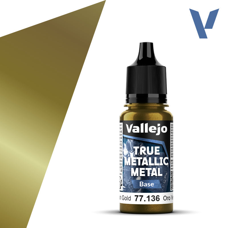 Vallejo True Metallic Metal Base Greenish Gold 18 ml