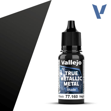 Vallejo True Metallic Metal Shade Obsidian Black 18 ml