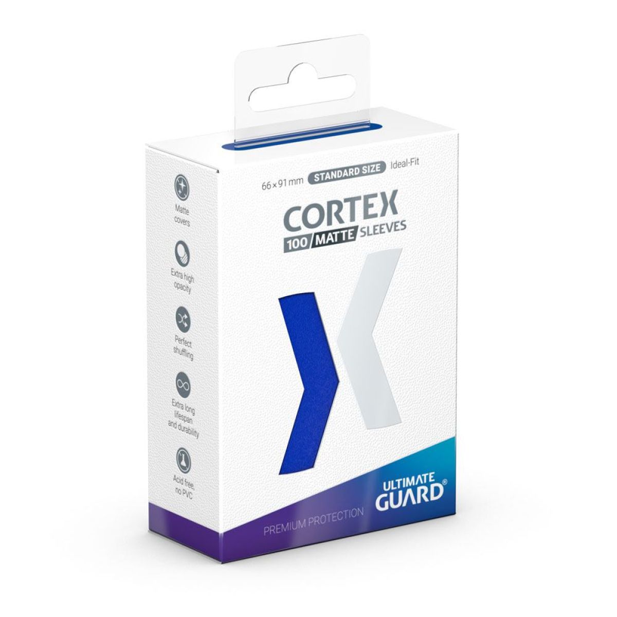 Ultimate Guard: Cortex Sleeves STD 66 x 91mm Matte BLUE (100)