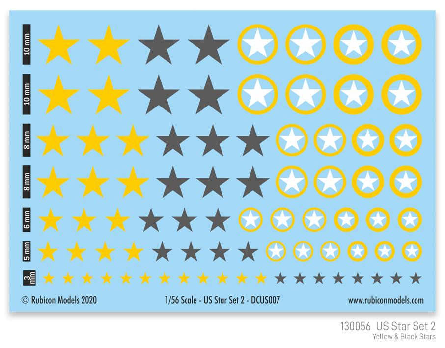 Rubicon: US Star Decals Set 2 (Yellow & Dark Grey)