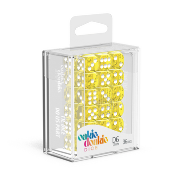 Oakie Doakie Dice D6 12mm Translucent Yellow (36