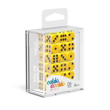 Oakie Doakie Dice D6 12mm Solid Yellow (36)