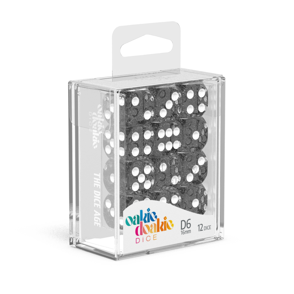 Oakie Doakie Dice D6 16mm Speckled Black