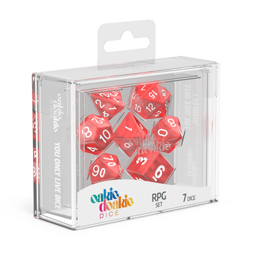 Oakie Doakie Dice RPG Set Marble Red (7)