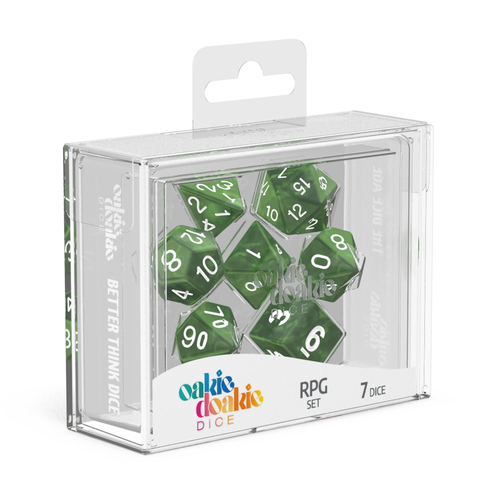 Oakie Doakie: Dice RPG Set Marble Green (7)