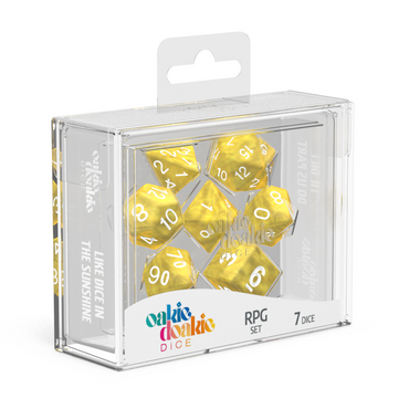 Oakie Doakie Dice RPG Set Marble Yellow (7)