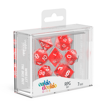 Oakie Doakie Dice RPG Set Translucent Red (7)