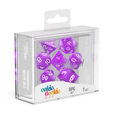 Oakie Doakie Dice RPG Set Translucent Purple (7)