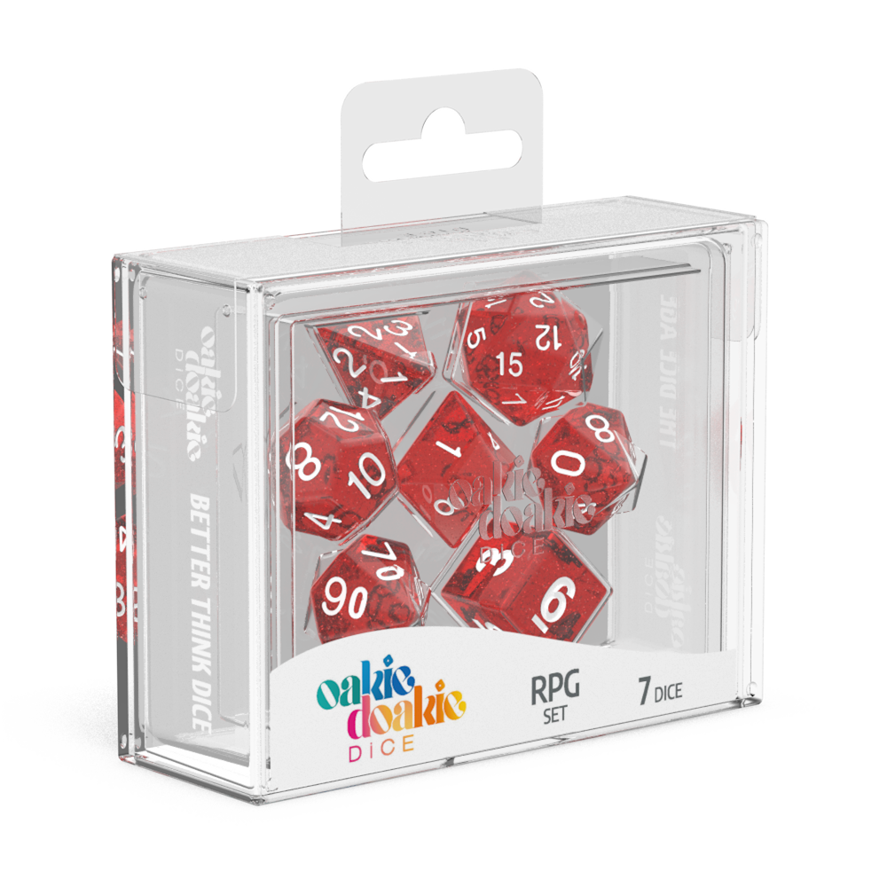 Oakie Doakie Dice RPG Set Speckled Red (7)