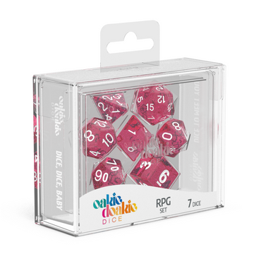 Oakie Doakie Dice RPG Set Speckled Pink (7)