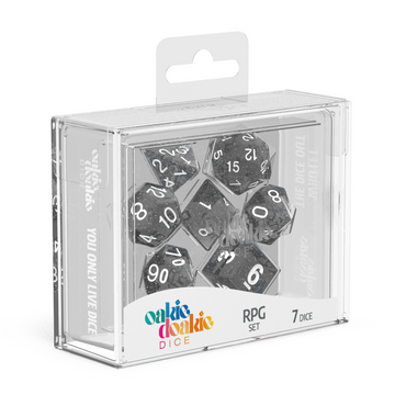 Oakie Doakie Dice RPG Set Speckled Black (7)