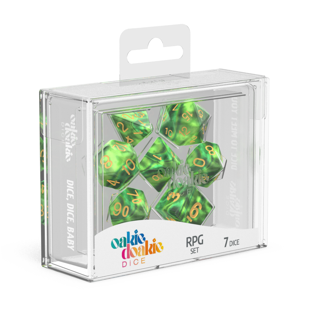 Oakie Doakie Dice RPG Set G-D Jungle (7)