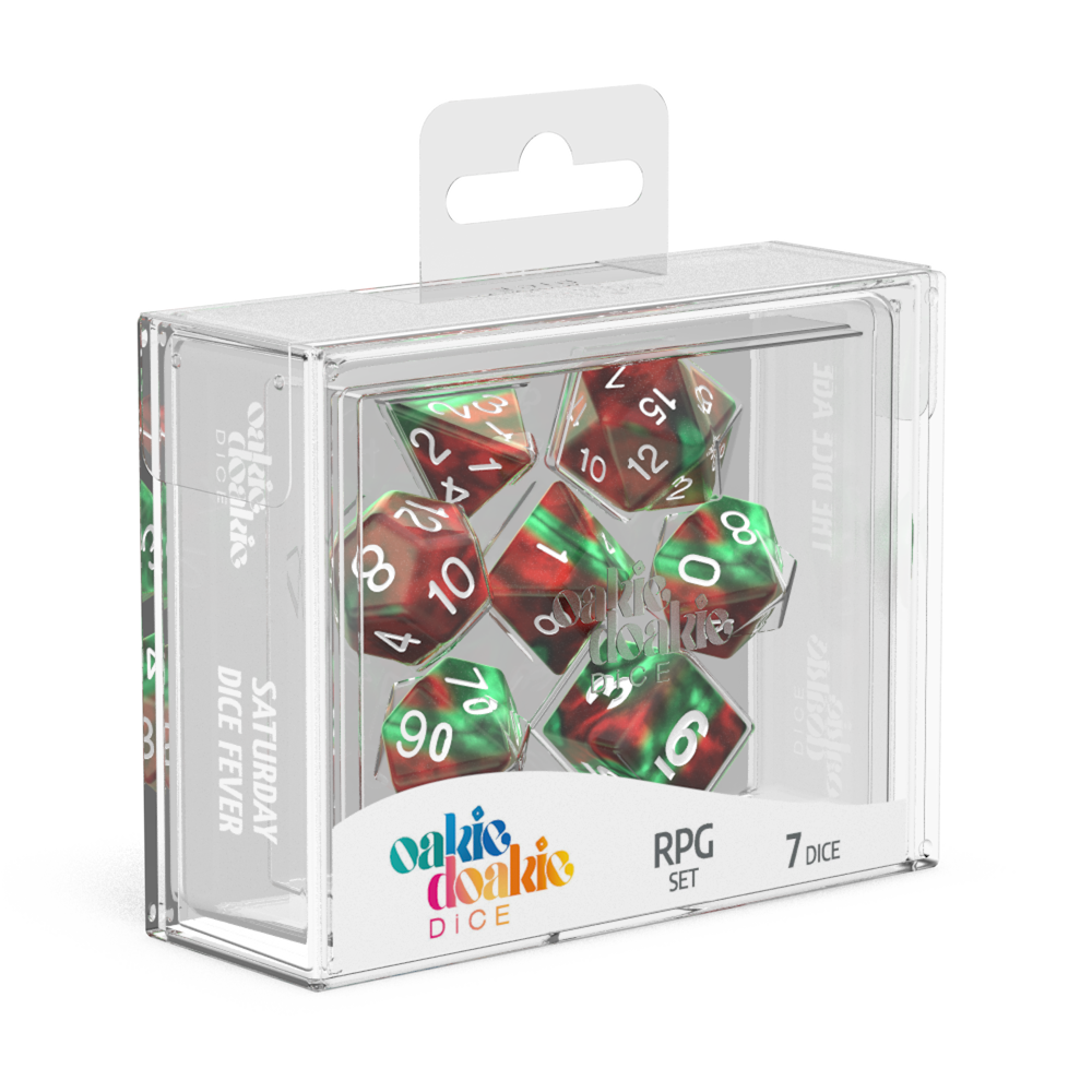 Oakie Doakie Dice RPG Set G-D BloOakie Doakie Dice D6y Jungle (7)