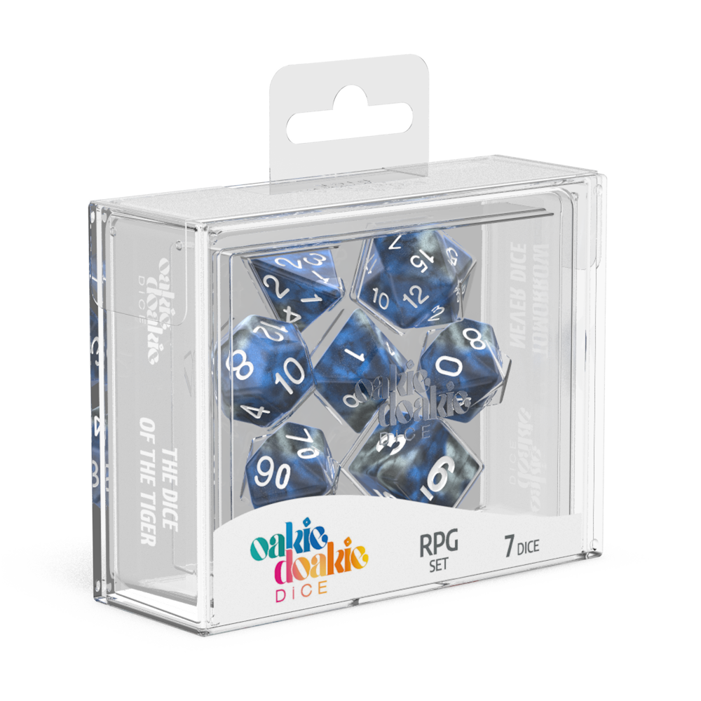 Oakie Doakie Dice RPG Set G-D Liquid Steel (7)