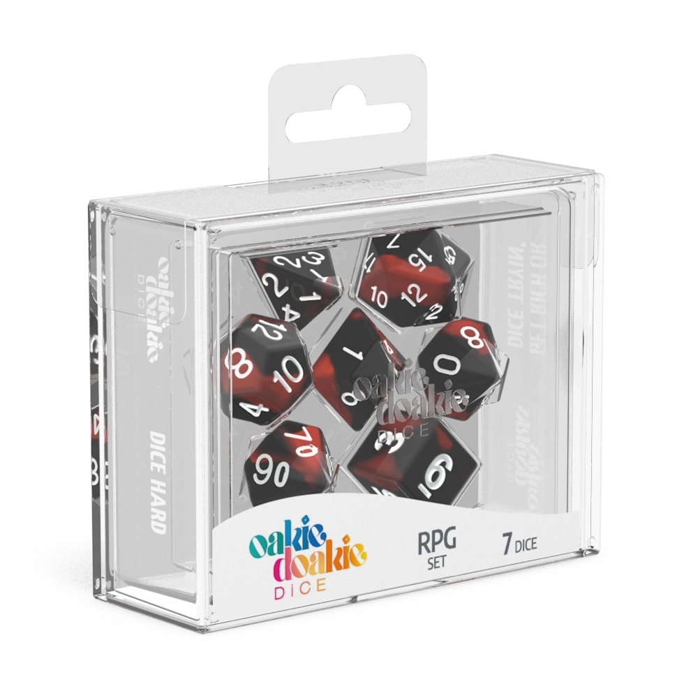 Oakie Doakie Dice RPG Set G-D GLOW Lava