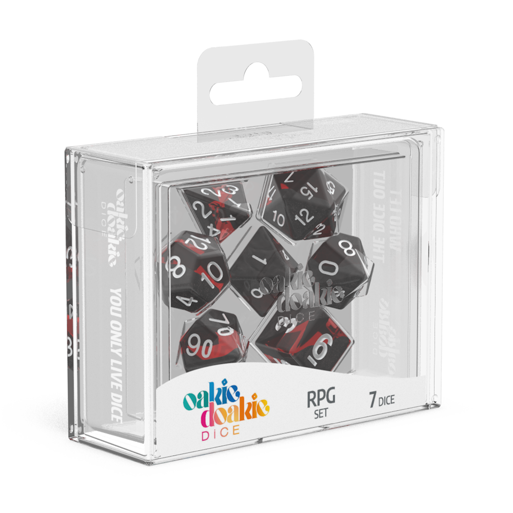 Oakie Doakie Dice RPG Set Dice Enclave, Ruby