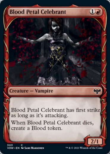 Blood Petal Celebrant (Showcase Fang Frame) [Innistrad: Crimson Vow]