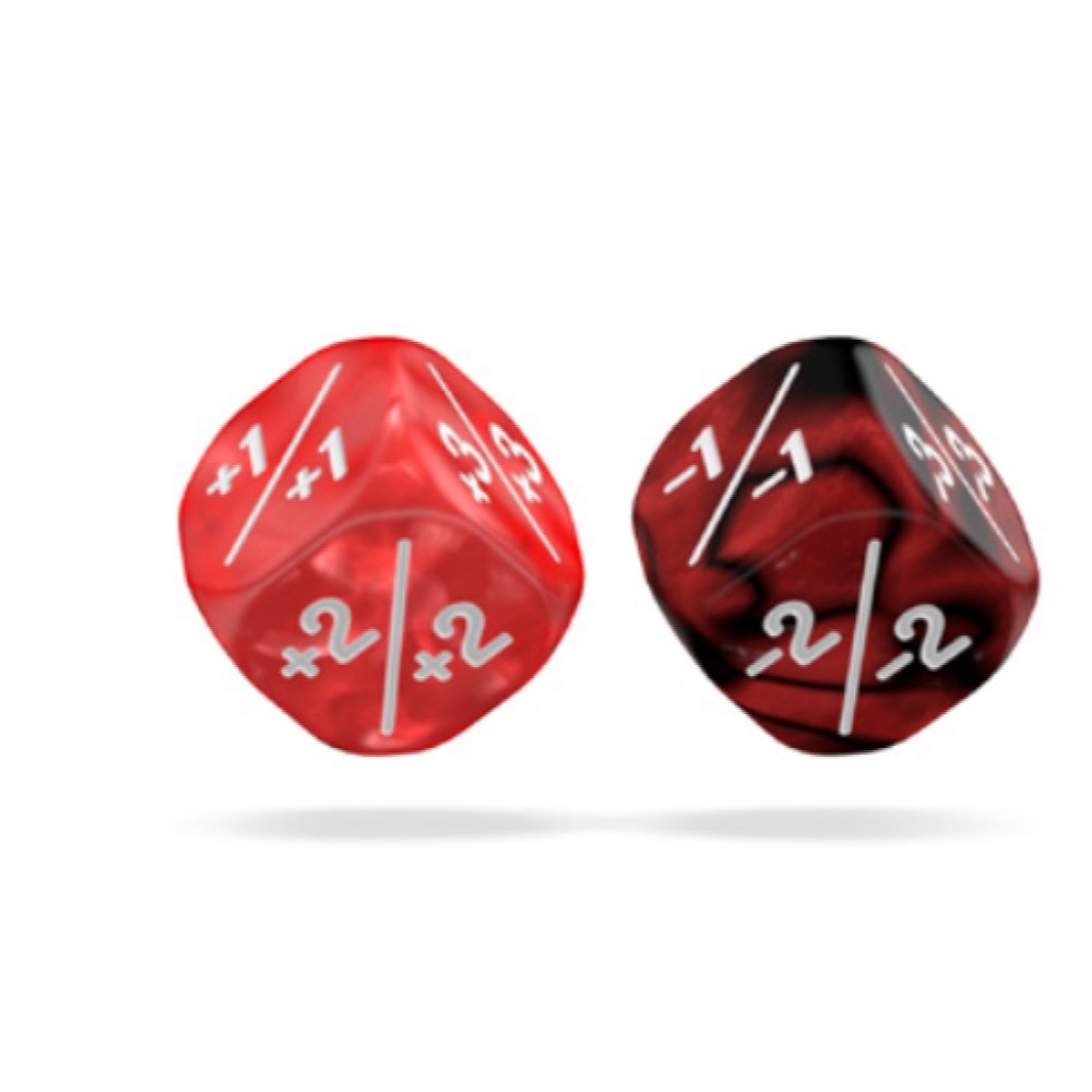 Oakie Doakie Dice D6 12mm Marble Gemicide Red