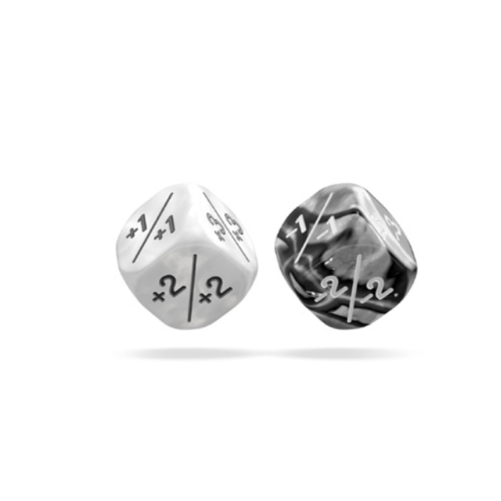 Oakie Doakie Dice D6 12mm Marble Gemdice White