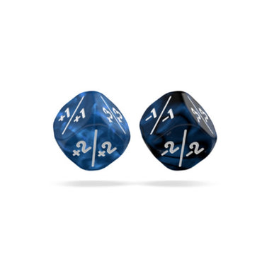 Oakie Doakie Dice D6 12mm Marble Gemicide Blue