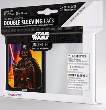 Gamegenic: Star Wars Unlimited: Art Sleeves Double Sleeving Pack Darth Vader