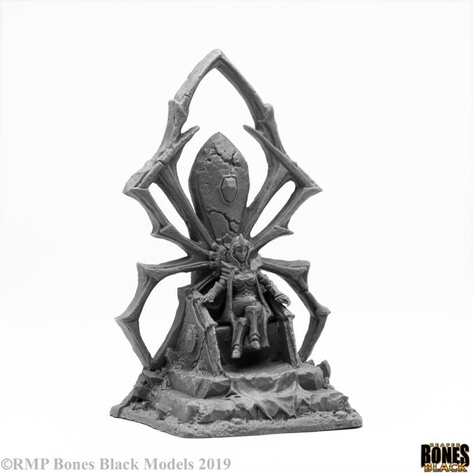 Reaper Bones Black: Dark Elf Queen on Throne